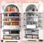 Armoire garde-manger arquée en bois de 72 po de hauteur, armoire de rangement avec tablettes réglables, supports de porte et tiroir caché (blanc)-435181616