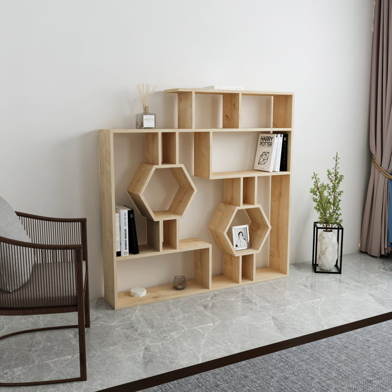 Swenson 134cm H x 134cm W Bookcase, Oak