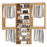 Système de garde-robe modulaire, design polyvalent et personnalisable pour un rangement et une organisation efficaces, en bois