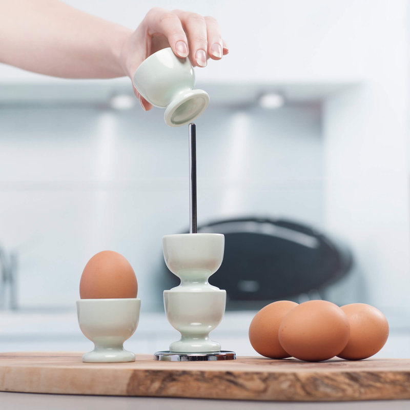 Melamine Stacking Egg Cup Set, Sage Green