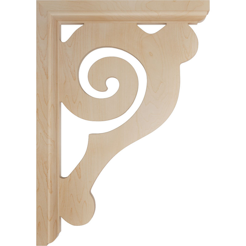 Bulwark 8.5'' H x 1.5'' W x 6'' D Wood Bracket (Set of 4), Maple