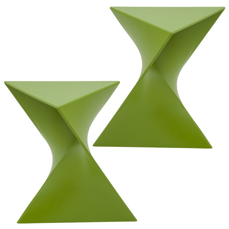 Table d'appoint en plastique ABS Barthold, Vert, Set of 2