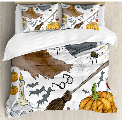 Halloween Eclectic Polyester Duvet Cover