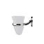 Hampstead Frosted Glass Bathroom Tumbler with Holder