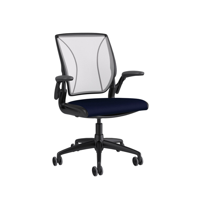 Mesh Task Chair, Black, Pinstripe/White, Pinstripe/White