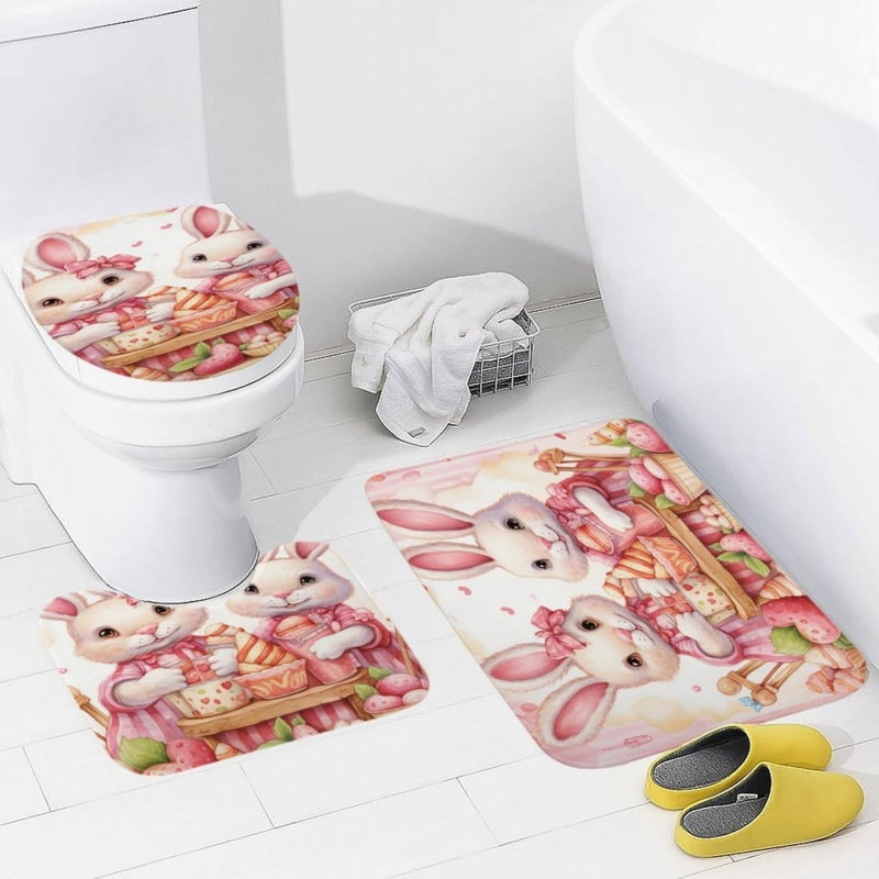 Ensemble de salle de bain Shark, Pink/Orange, Animals
