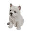 Statue chiot terrier blanc