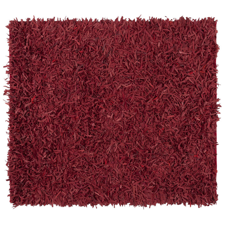 Schaefer Handwoven Leather Solid Color Rug
