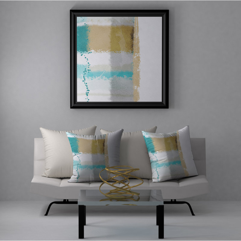 Abstract Reversible Throw Pillow, 20" x 20"