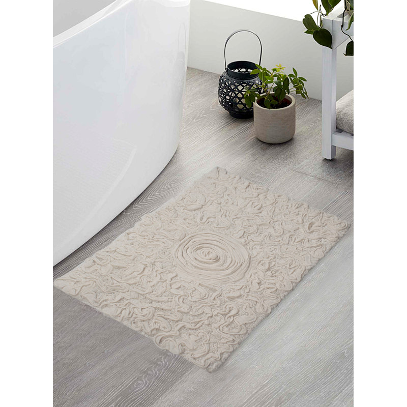 Tapis pour salle de bain Schoenberger, Ivoire, L 24 po x l 17 po