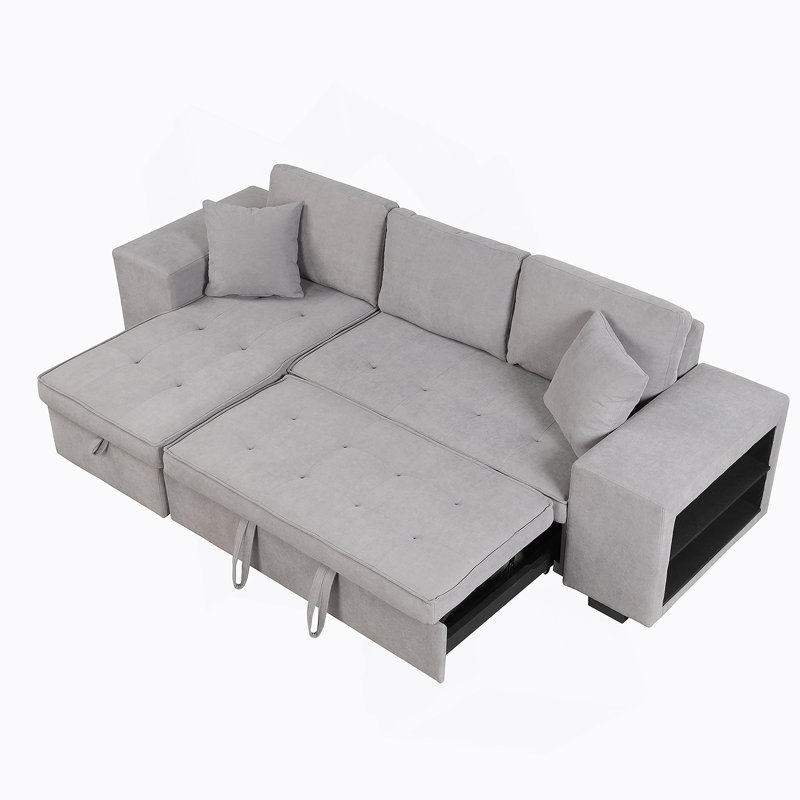 Canapé modulaire réversible en L de 104 po à 3 places avec canapé de rangement