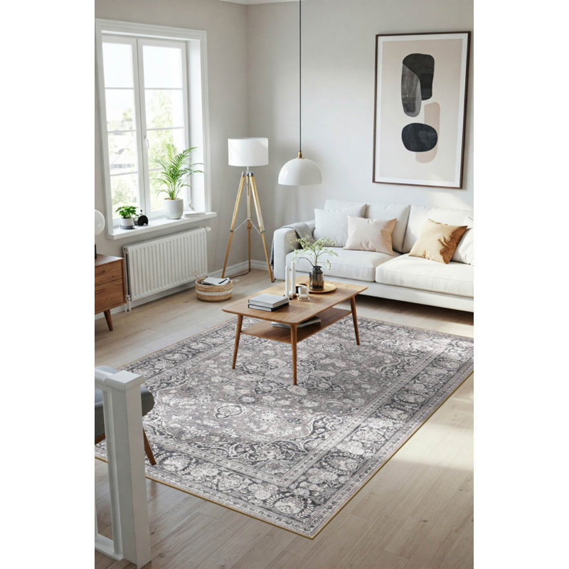 Tapis en chenille lavable Jax Antique Vintage, Rectangle 5 pi x 7 pi 7 po