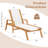 2 Pcs Outdoor Chaise Lounge With Adjustable 5-position Backrest Solid Wood Frame-354203448