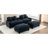 Blue 111" Sectional , Double Cushion Design, Two Ports, Cup Holders, And Removable Ottomans For Home Relaxation With Cushion, Large Storage Space-1162437742