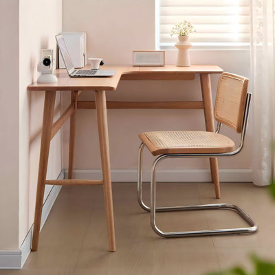 Bureau en L en bois massif