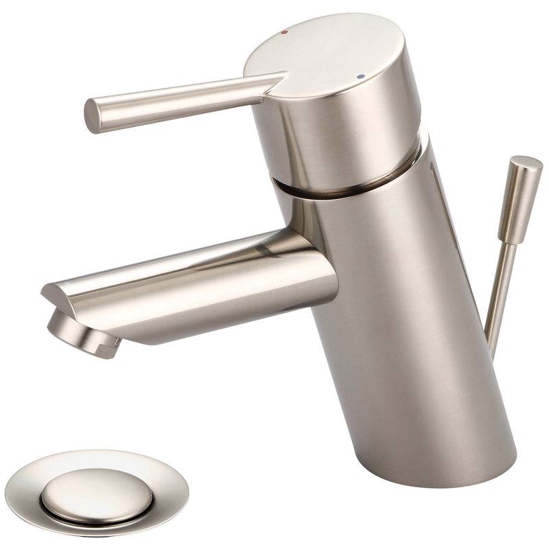 Single-Hole Bathroom Faucet, PVD Brushed Nickel