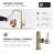 One Hole Single Handle Kitchen Faucet with Pull-Down Sprayer in Brushed Gold-111657744