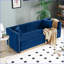 Ensemble de canapé-lit en velours capitonné 2 pièces avec 4 coussins pour le salon Sofas Couches Bleu royal | Velours