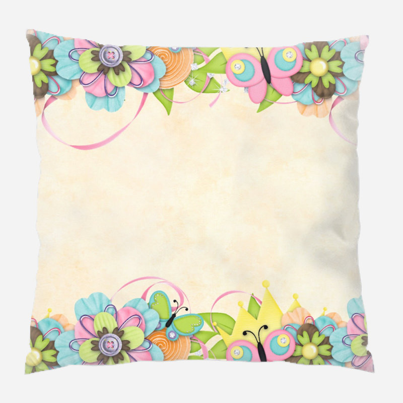 Coussin décoratif fleur Kessler, Microsuède, Intérieur