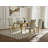 Kenyara Glass Top Metal Base Dining Table-1693357415
