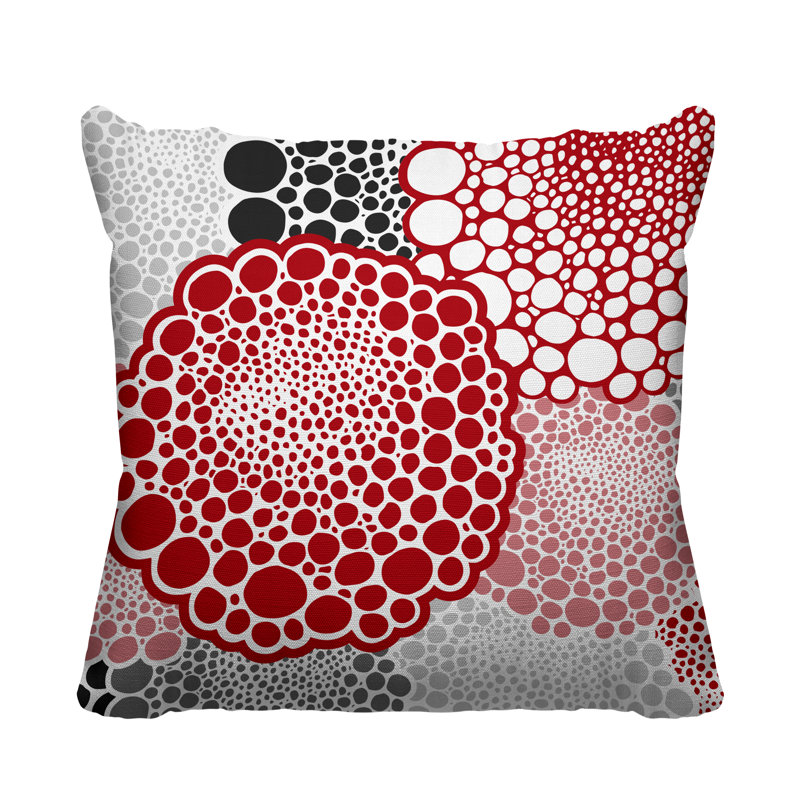 Coussin Bryony, L 17 po x H 17 po, Rouge