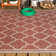 Hague Moroccan Trellis Textured Weave Red/Beige Indoor/Outdoor Rug