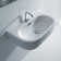 WS Bath Collections Flo 16.5'' White Ceramic U-Shaped Bathroom Sink with Overflow