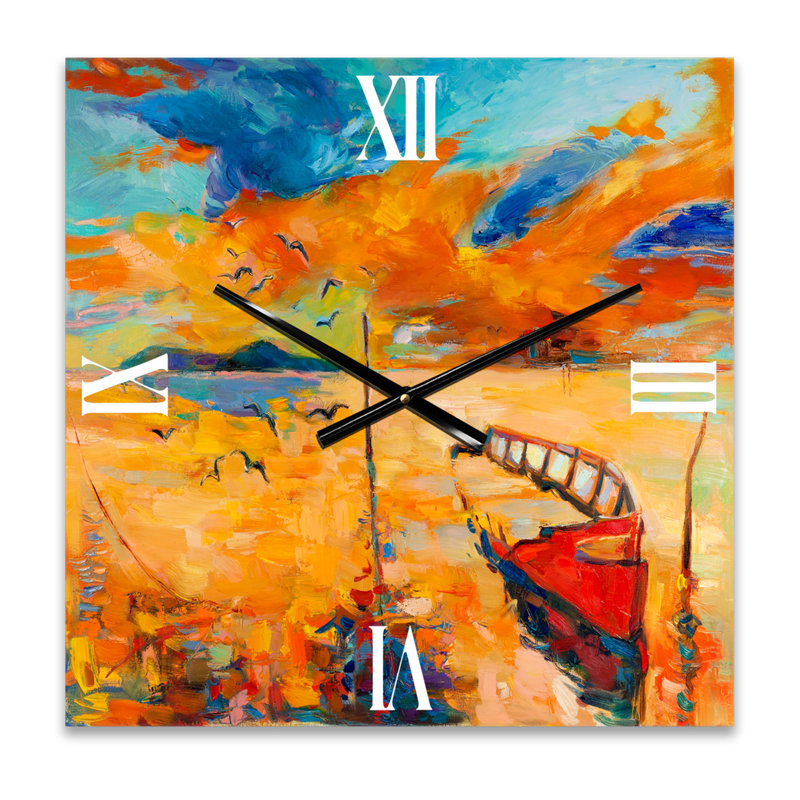 Horloge murale bateau pendant la soirée, Grand