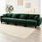 Boucle 4 - Seater Couch With Shell Shaped And Cylindrical Legs, Modern Design For Living Areas, Soft Seat Back Cushions Fabric Distinctive Room, Bedroom, Office Or Lounge, Construction Comfort-2125248303