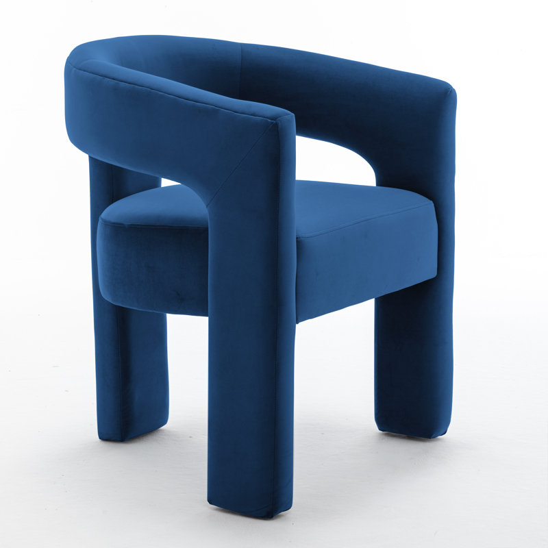 Demita 19.49'' H Tufted Velvet Upholstered Armchair, Navy