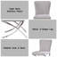 Chaises d'appoint avec pieds en forme de X en métal (ensemble de 2)