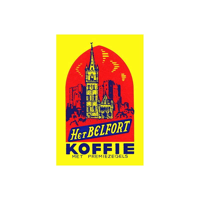 Her belfort koffie-impression publicitaire, H 36 po x l 24 po x P 1,5 po