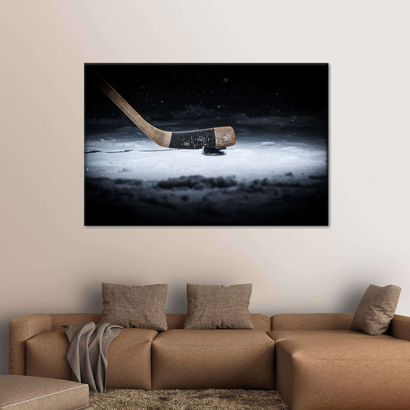 Winter Hockey, reproduction sur toile, H 16 po x l 24 po x P 1,25 po
