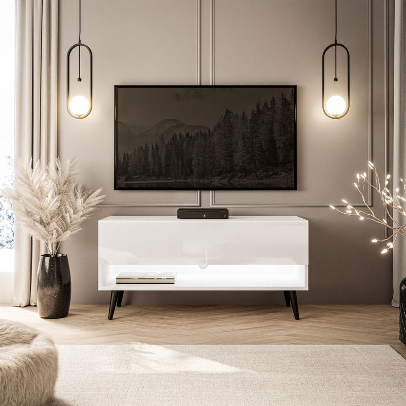 Cheon TV Cabinet for TVs up to 42", High-gloss White