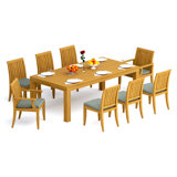 Lagos Outdoor 9 - Piece Teak Dining Set