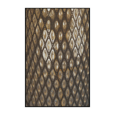 Tapis brun tissé à la machine
