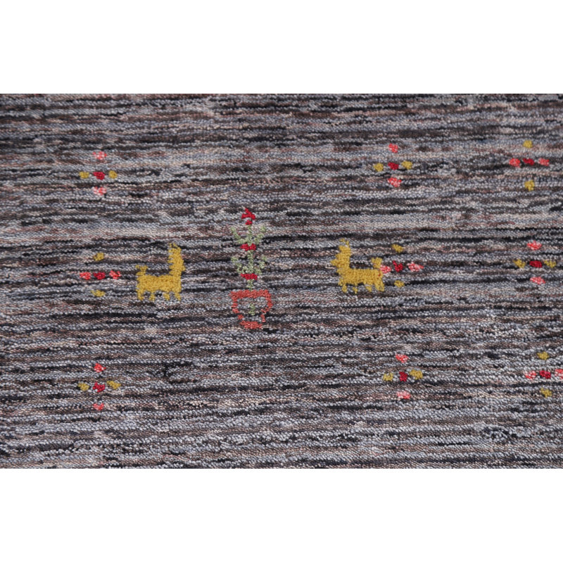 Tapis rayé Gabbeh 8 x 10