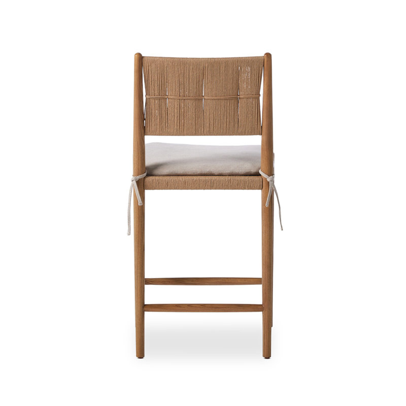 Dara Stool with Cushion, Gray, Brown, Counter Stool (25.08" Seat Height)