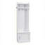 Minimalist Slim Hall Tree With Cabinet & 6 Hanging Hooks