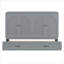 Grand lit escamotable pliant avec rangement, fabrication en bois massif gris doux avec grands tiroirs intégrés pour les espaces compacts