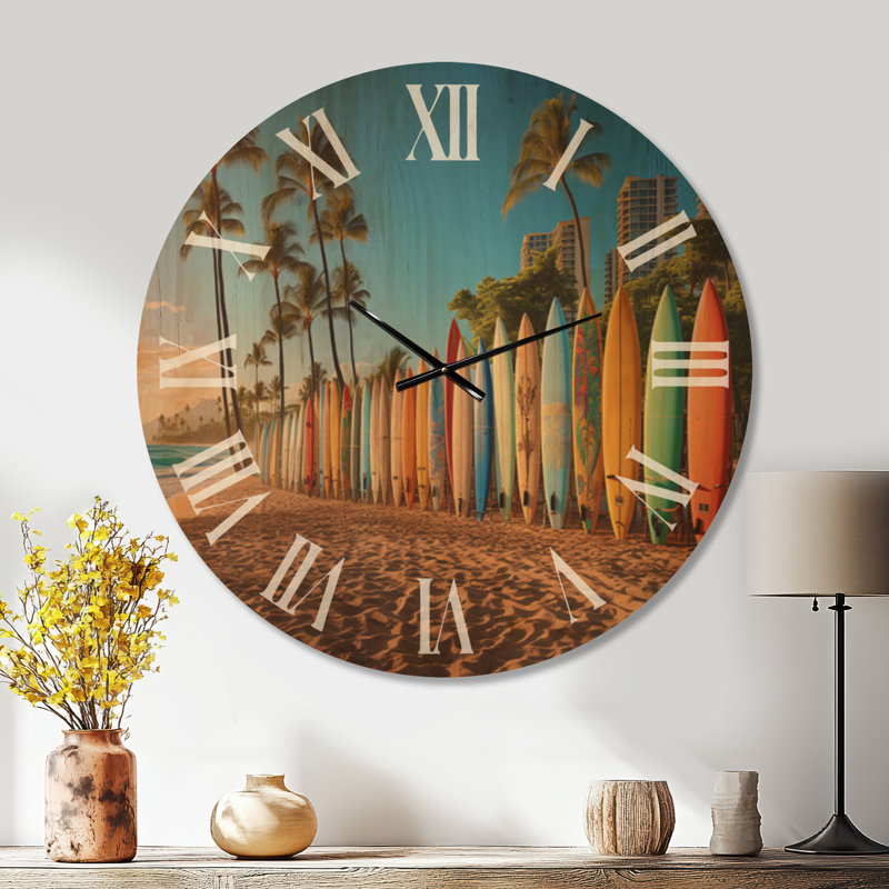 Horloge murale Hawaii Surfers Paradise, Oversized