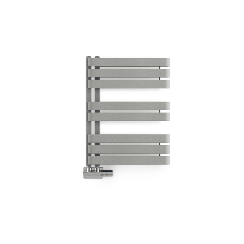 Warp S, Heated Towel Rail, Grey, 65.5cm H  x 50cm W x 11.2cm D
