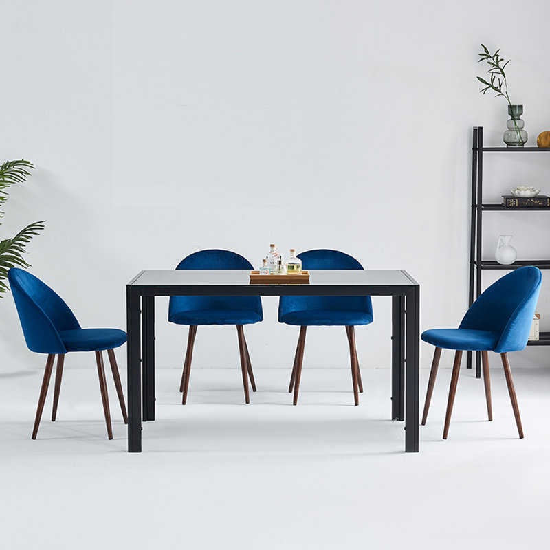 Ensemble repas pour 4 personnes Havener, Bleu et noir