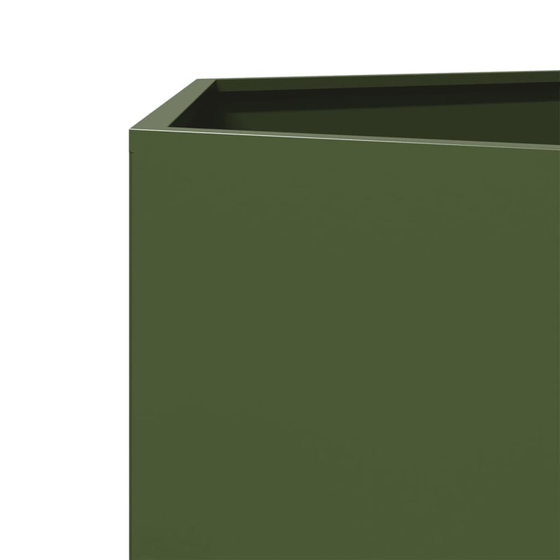 Alivya Metal Elevated Planter, 17.72" H x 27.17" W x 23.62" D, Olive Green