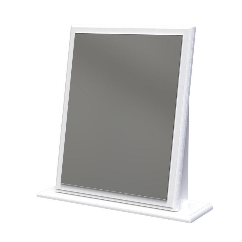 Fully Assembled Meansville Accent Mirror, White