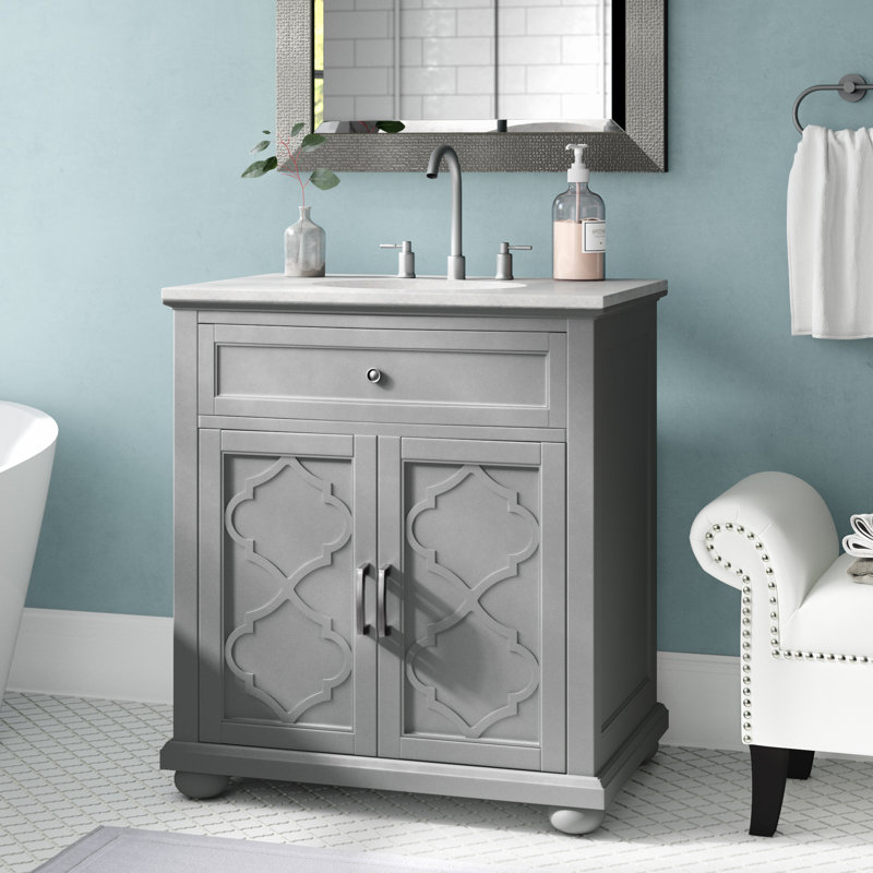 Ensemble de meuble-lavabo simple 31 po Gullens, Gris