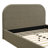 Platform Bed With Curved Linen Blend Upholstered Headboard And Solid Wood Legs-118372775-125490219