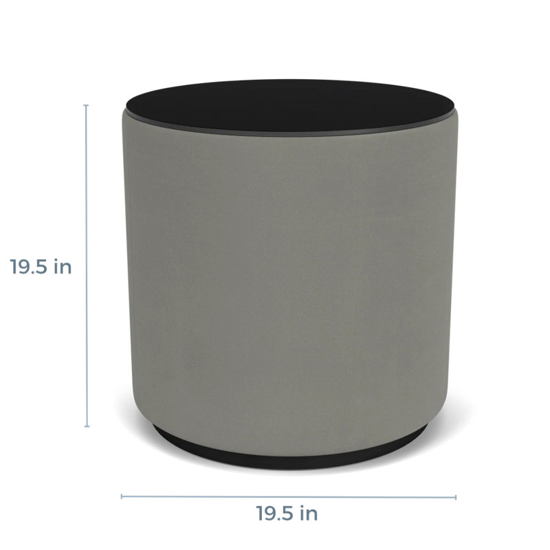 Table de réception avec plateau en stratifié Darsey, 20", Nuit noire, Noir; colombe Patriot Plus