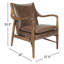 Fauteuil d'appoint en cuir véritable Kiannah-829662570