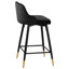 Tabouret de bar et de comptoir pivotant rembourré de 26 po / 29 po avec structure en métal solide et dossier en velours-28795500-28795501